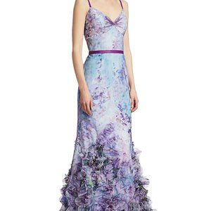 Marchesa Notte Floral Formal Gown